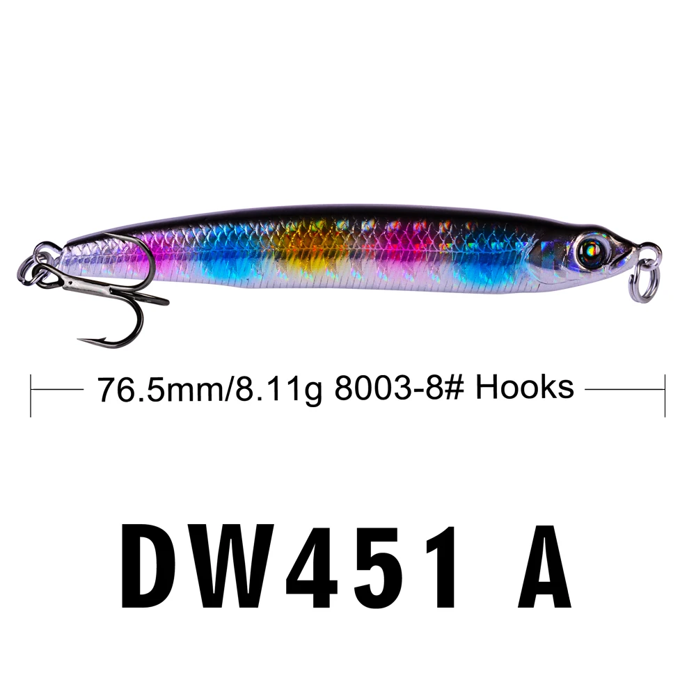 1 шт. рыболовная приманка-карандаш VIB рыболовные снасти 7 65 см-3 01 дюйма с 8 звеньями