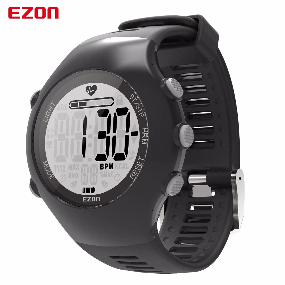 Умные часы EZON T043 с оптическим датчиком пульсометром фитнесом цифровым шагомером