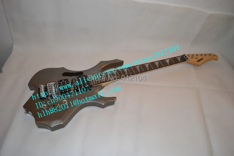 Бесплатная доставка оптом и в розницу Новая пожарная электрогитара серебристом