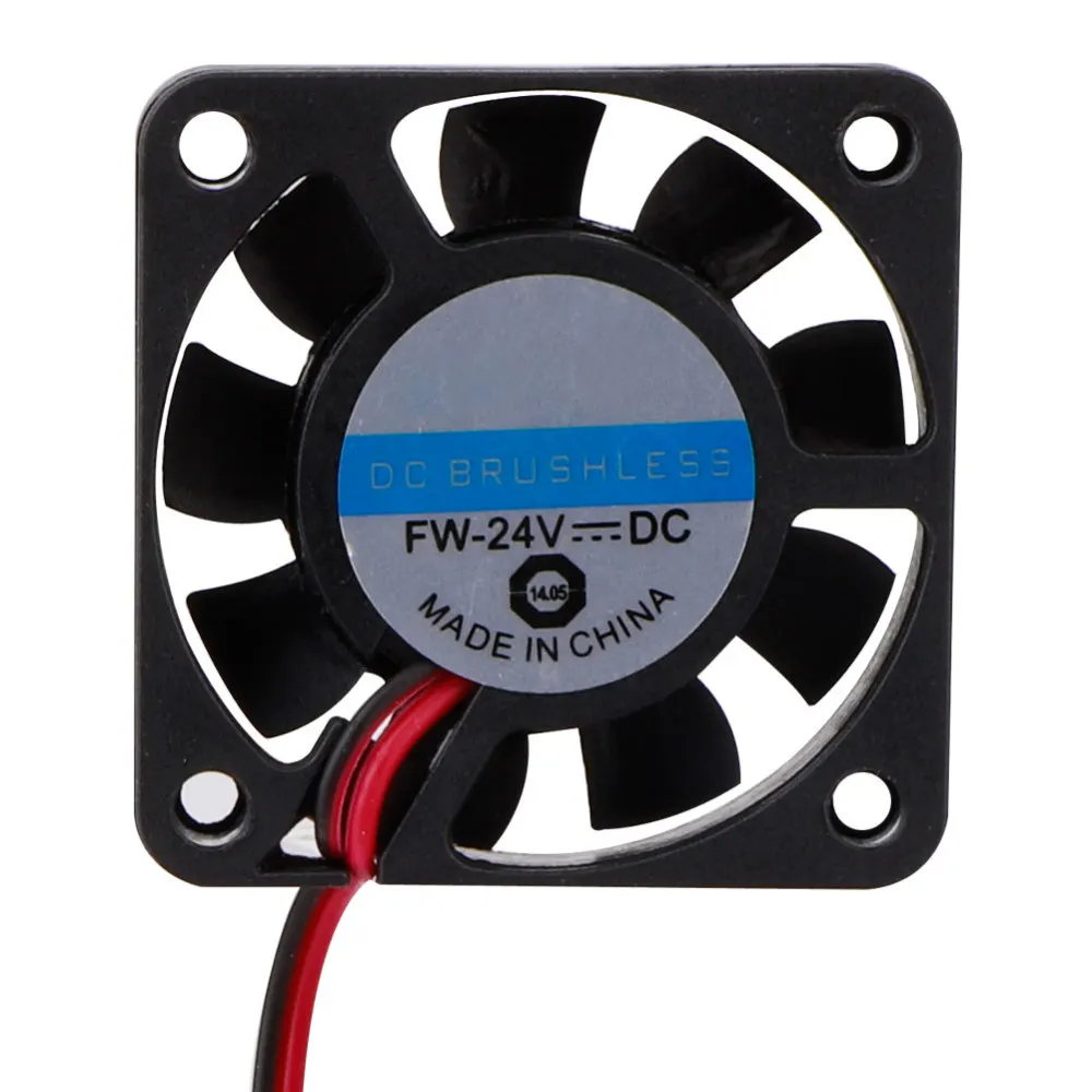 Вентилятор охлаждения 12V 24V 2 Pin с проводом Dupont бесщеточный 40*40*10 Охлаждающие вентиляторы часть тихий DC 40m кулер радиато 3D принтеры запчасти - Цвет: 24V