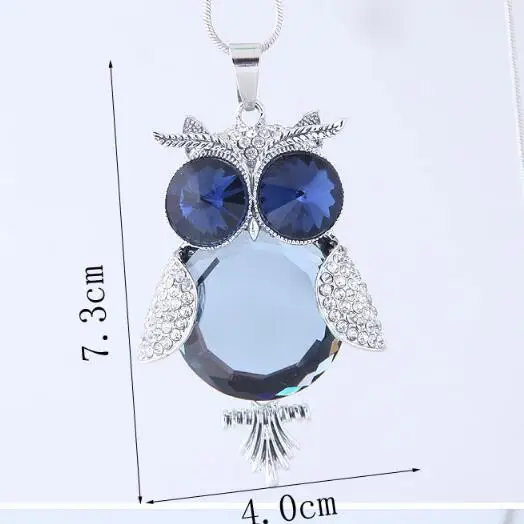 2018 новый стиль синий Сплав Длинная цепочка ожерелье с кисточкой Посеребренная