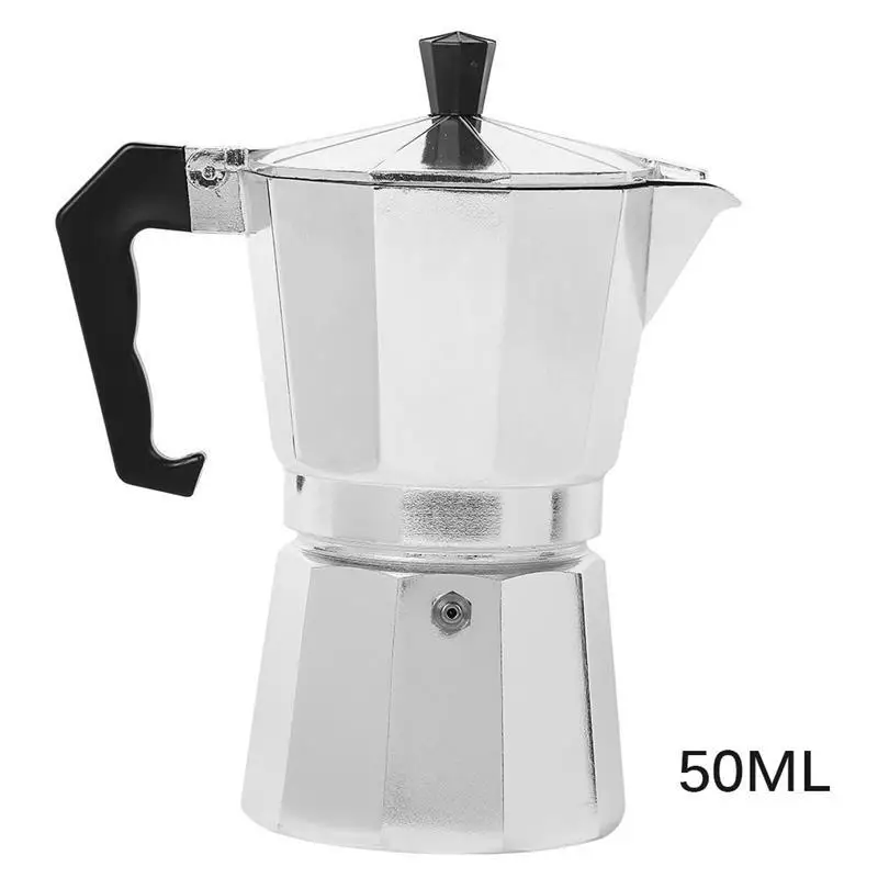 1 cup 50ML Итальянская эспрессо латте Кофейник 1 чашка 3 чашки 6 чашек Перколятор Mocha латте Кофеварка Moka Перколятор горшок - Цвет: 1 cup 50ML