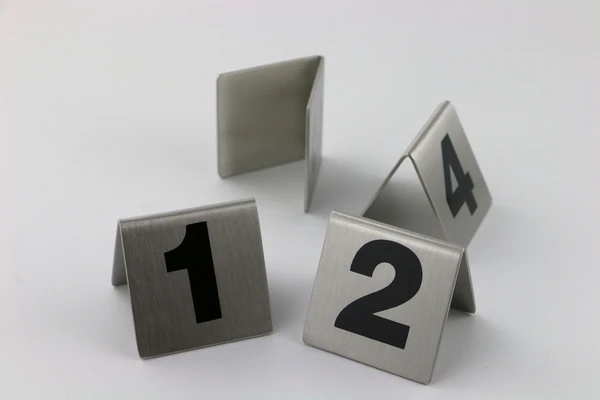 20 шт. бесплатная доставка двухсторонний стол из нержавеющей стали Знак карты