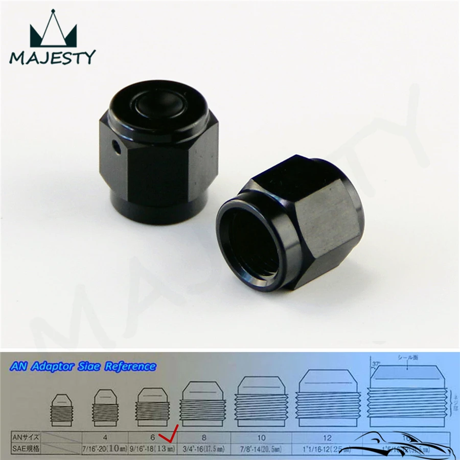 2 шт. алюминиевые переходники 6 AN AN6 черные|adapter fitting|aluminium tube fittingsan6 fitting |