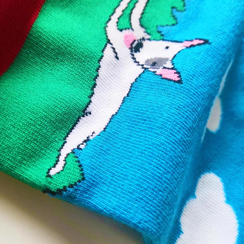 Оригинальные женские носки бультерьеры милые Необычные забавные с бультерьером