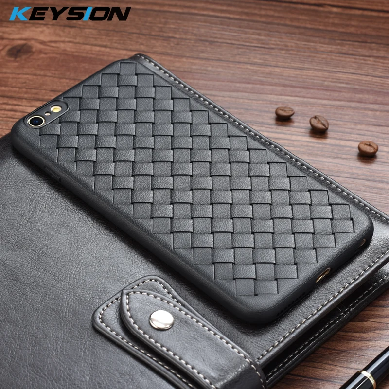 KEYSION супер мягкий чехол для телефона iPhone 6 6s Plus роскошные тканевые Чехлы