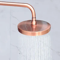 7 7 Inch Round Rainfall Shower Head Rainfall Bathroom Top Sprayer Antique Red Copper Rain Showerhead Nsh032