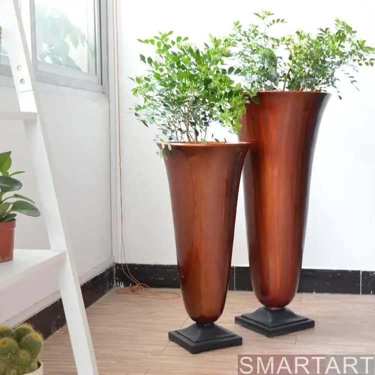 If the SMARTART glass steel mall model room villa Club Project Цветочная ваза для украшения пола|decorative
