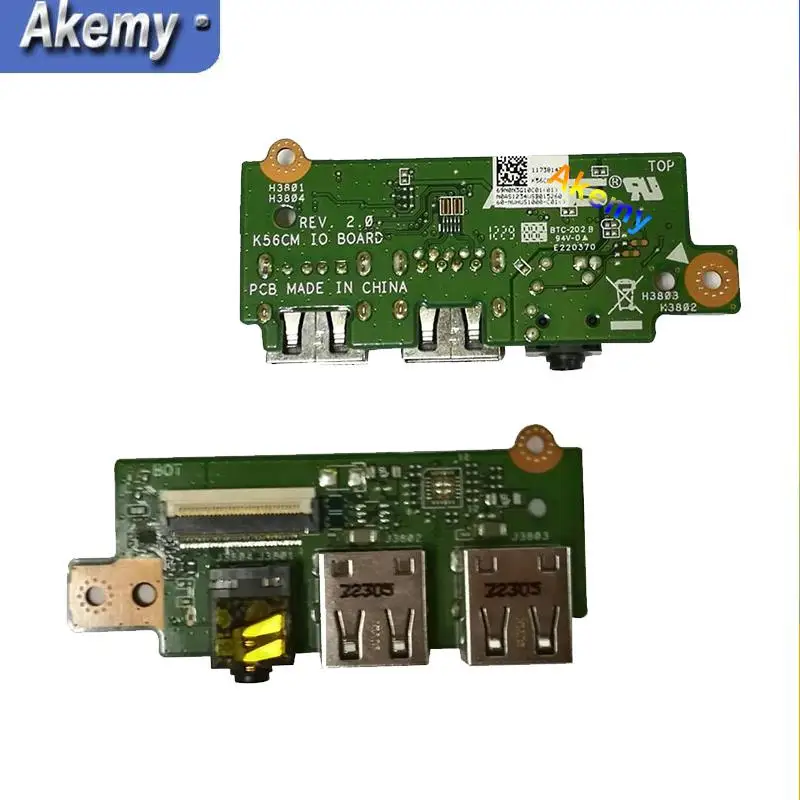 XinKaidi оригинал для ASUS K56C K56CA K56CM Usb аудио Плата IO работает|Компьютерные кабели и