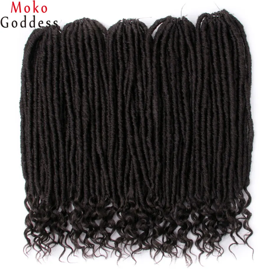 Mokogoddess 14 18 дюймов Омбре искусственные локоны в стиле Crochet Волосы Кудрявые синтетические косички плетеные волосы для плетения наращивания