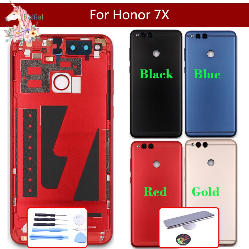 Для huawei Honor 7X BND-L21 BND-L22 BND-L24 BND-AL10 BND-TL10 Батарея женские босоножки с закрытой пяткой Корпус задняя дверь чехол Полный Батарея крышка Панель