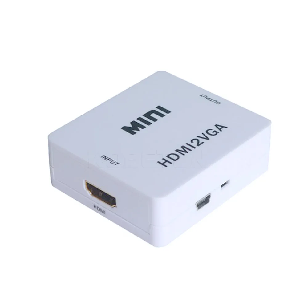 Адаптер Kebidu HDMI совместимый с VGA преобразователь кабеля аудио преобразователем