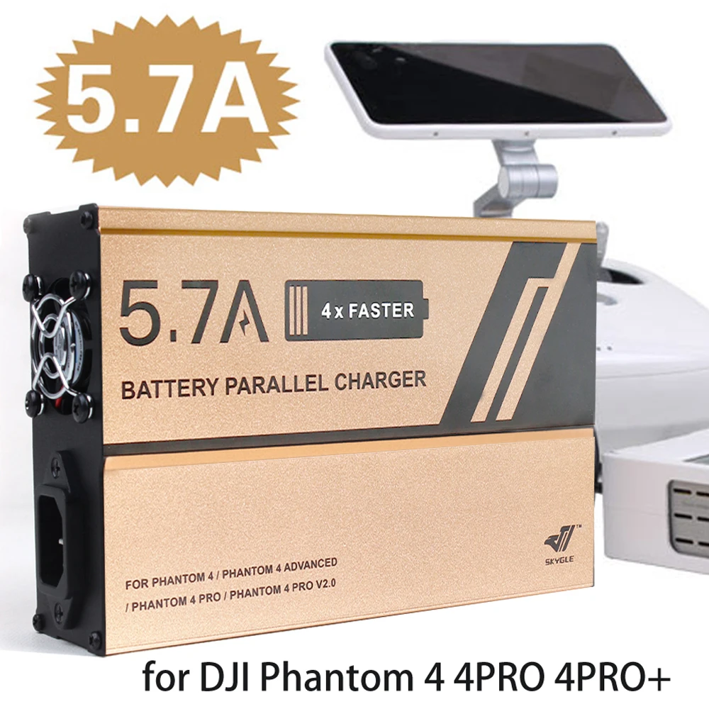 4in 1 Battery Charging Hub for DJI Phantom 4/ Pro/ Advanced/ Pro V2.0 Battery Remote Controller 17.5V 5.7A Charger US Plug