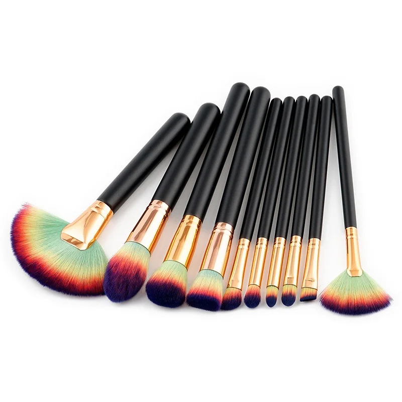048 Kimuse 10 шт. brochas maquillaje ручка макияж кисточка для тональной крем-пудры Румяна контуринг лица Косметическая Кисточка для бровей - Handle Color: 048