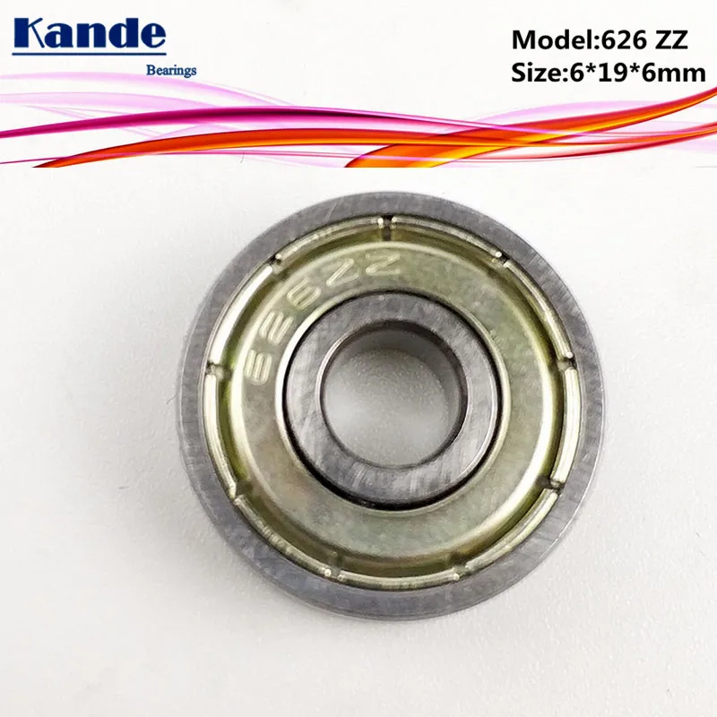 Kande подшипники 626 ABEC-1 ZZ ABEC-3 626ZZ ABEC-5 миниатюрный радиальный шарикоподшипник 6x19x6 мм