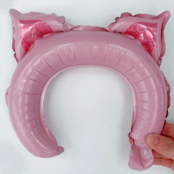 pink pig ear 25 шт./лот, головная повязка, воздушные шары из алюминиевой фольги, подарки на день рождения, рождество/детские дни, подарок для детей, обруч, классические игрушки - Цвет: pink pig ear