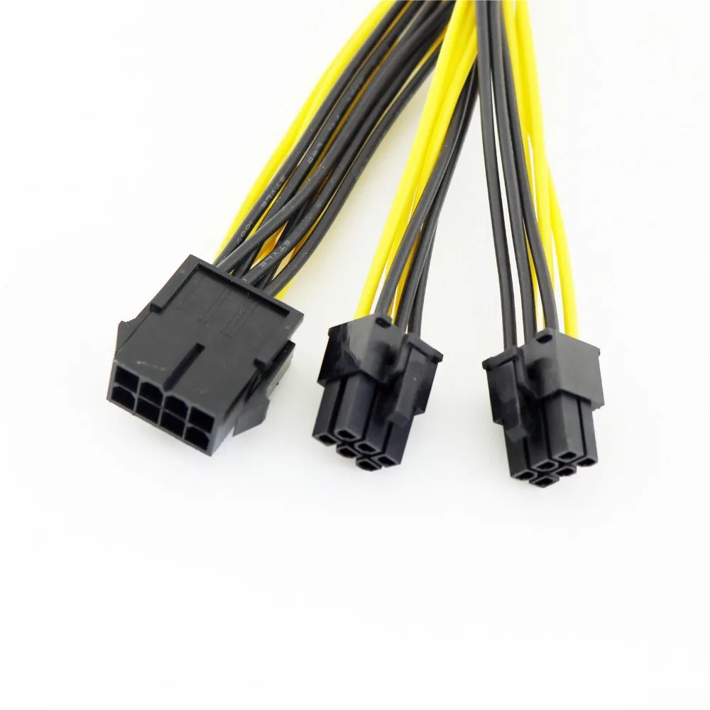 

Кабель-разветвитель PCI-E 6 + 2 Pin 8 Pin на Dual PCI-E 6 Pin, кабель-разветвитель PCI Express 22 см, 5 шт.