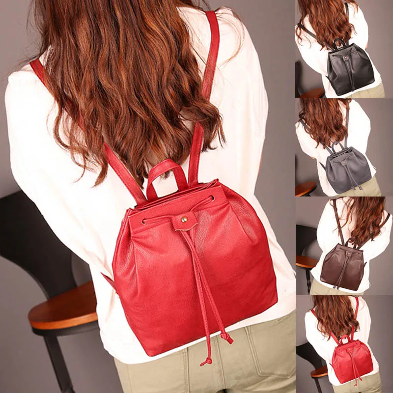 Модные Дамские туфли из pu искусственной кожи рюкзак школы девочки подростки