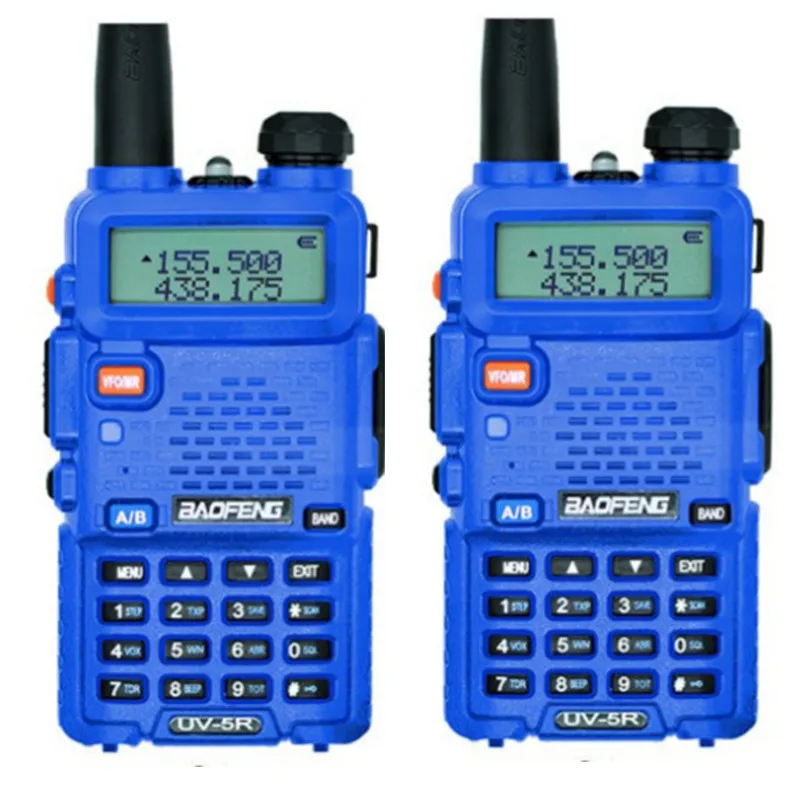 Blue 2 шт. UV5R двухстороннее радио Pofung BF-UV5R fm-трансивер UV 5R Любительская yaesu cb радиостанция telsiz Baofeng UV-5R рация - Цвет: Blue