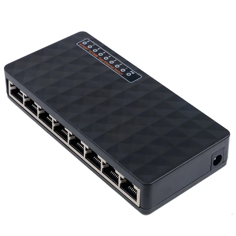 Kebidumei 8 портов сети Swich 10/100 Мбит/с быстрое Ethernet LAN RJ45 Коммутатор Концентратор MDI
