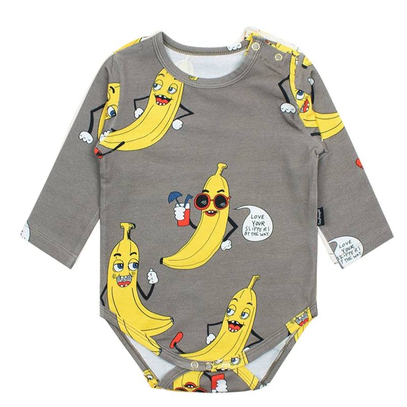 Пижама детская TinyPeople хлопковая с длинным рукавом и принтом в виде бананов для