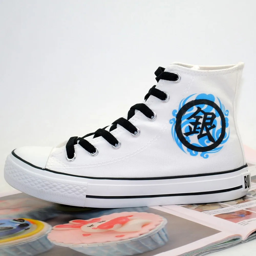 Унисекс аниме Cos Gintama Sakata Gintoki фосфоресцирующие люминесцентные парусиновые туфли