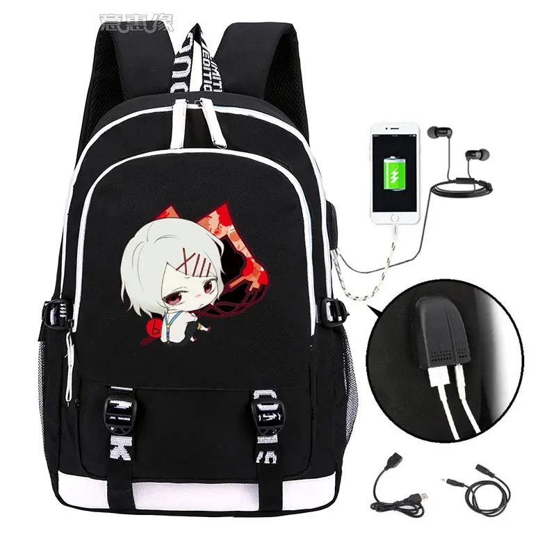 Рюкзак Kaneki Ken, модный рюкзак для ноутбука с usb, школьная сумка для мальчиков и девочек-подростков, Детская классная сумка для книг