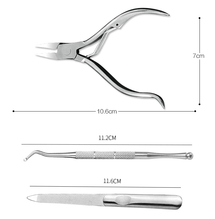 

3pcs/set Foot Cuticle Scissors Pliers Cuticle Dead Skin Manicure Trimmer Cutters Nippers Pedicure Manicure Care Tool BT26