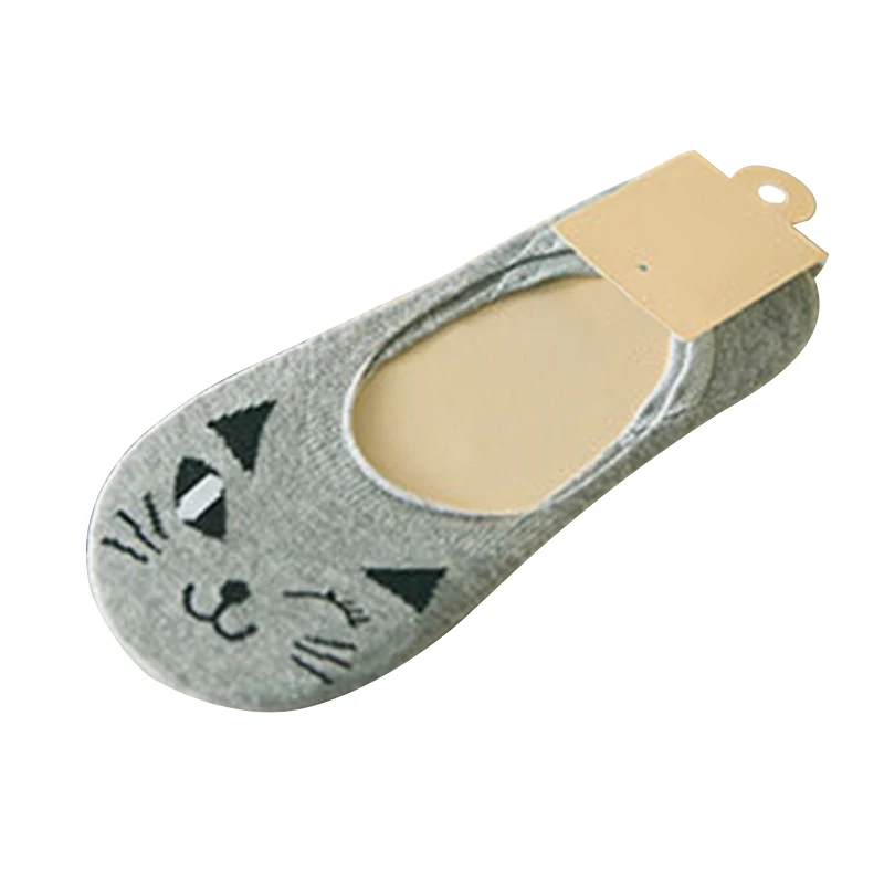 1 пара черный белый серый Кот игрушечная лодка мягкие хлопковые носки стелс