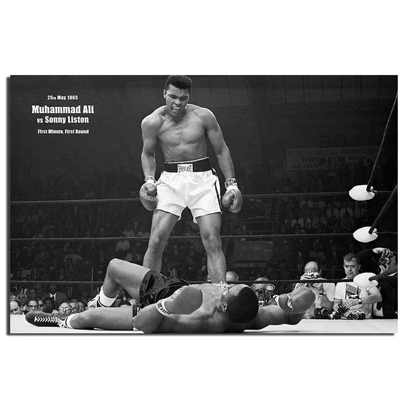 Muhammad Ali Винтаж постер печать на холсте без рамы живопись для декора гостиной - Цвет: 2