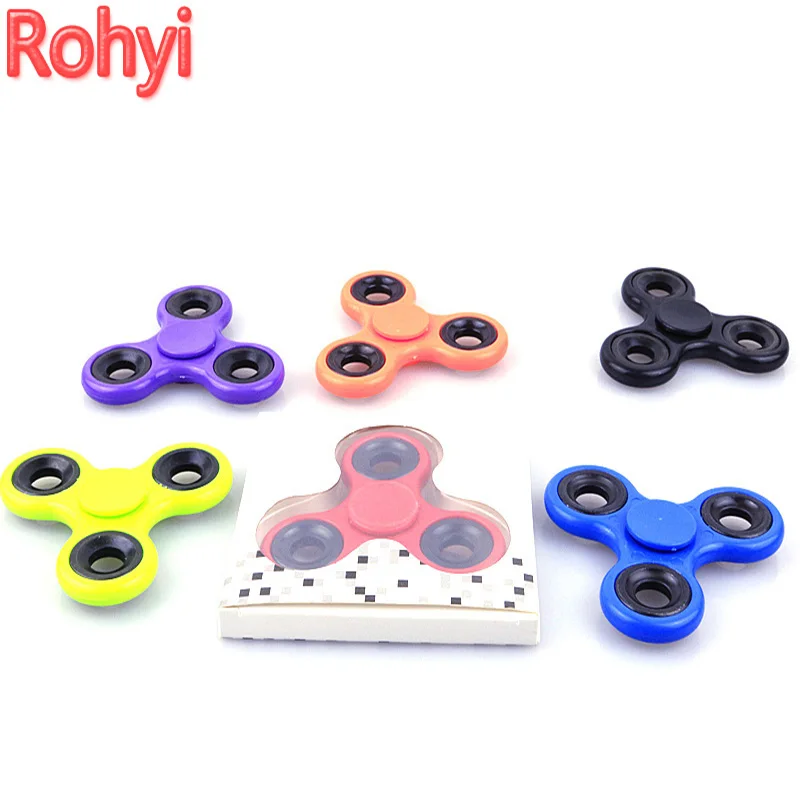 Новинка, горячая распродажа, Rohyi, Спиннер для спиннинга, ABS, Tri-Spinner, ручные антистрессовые игрушки, различные цвета на выбор, в розничной упаковке