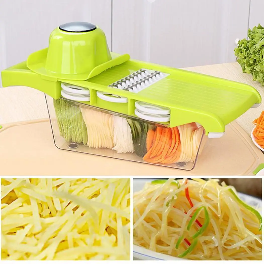 Домашний кухонный многофункциональный регулируемый Овощной фруктовый слайсер