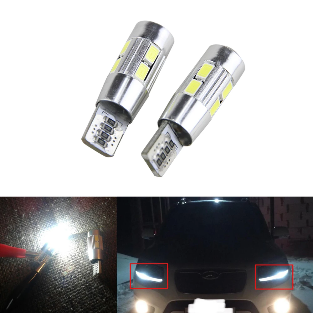 2x Canbus T10 W5W светодиодная клиновидная лампа Габаритные фары лампы для Hyundai Solaris Accent i30 ix35 i20 Elantra, Santa Fe/tucson/getz