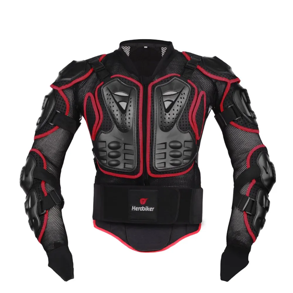 HEROBIKER красный для мотокросса защита тела мотоциклетная куртка + шорты защитное