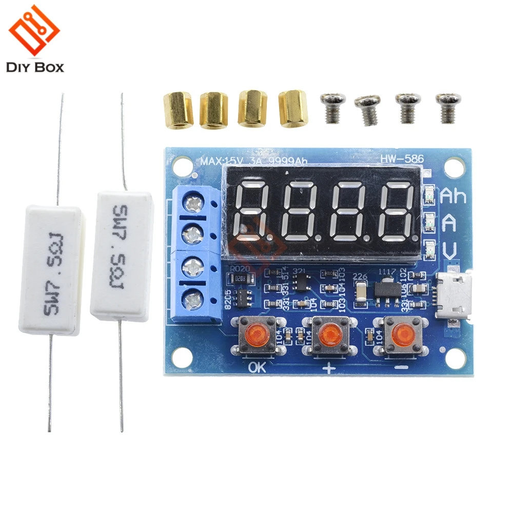 1 2 V 12V 18650 HW 586 литий ионный Батарея Ёмкость тестер + сопротивления свинцово
