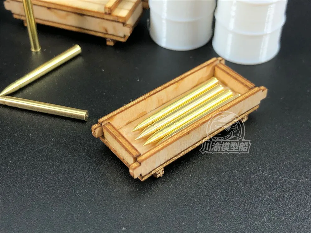 1/35 весы 75mm бак Пули Металлическая Модель с деревянной коробкой картина маслом