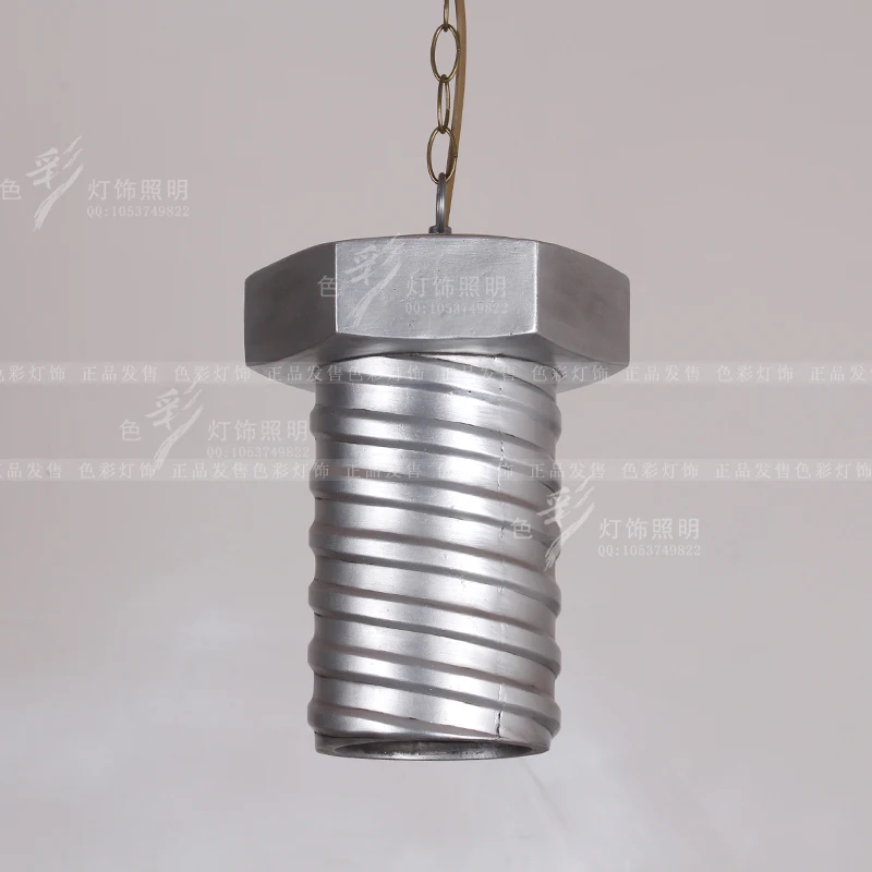 Loft RH Industrial Warehouse resin screw Pendant Lights American Country Vintage for Restaurant/Bedroom Home Decoration Black | Освещение
