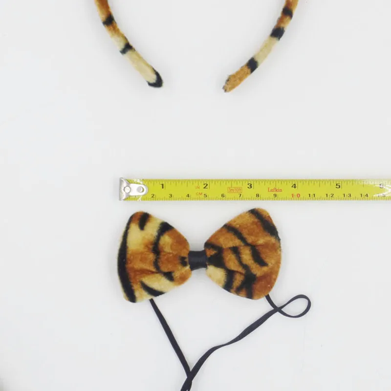 

New Animal Ears Headband Tiger Frog Cat Headwear Tail Tie For Kids Cosplay Costume Accessories Halloween Party Favor