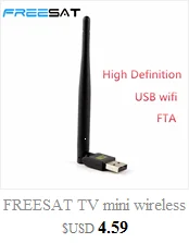 FREESAT тв мини беспроводной USB WiFi адаптер с антенной для V7 серии V8 цифровой спутниковый смарт тв android smart tv box