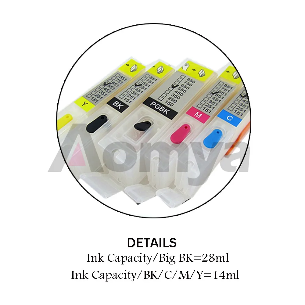Aomya 5 шт. PGI550 PGI 550 картридж совместимый для CANON IP7250 MG5450 MX925 MG5550 MG6450 MG5650 MG6650 IX6850 MX725