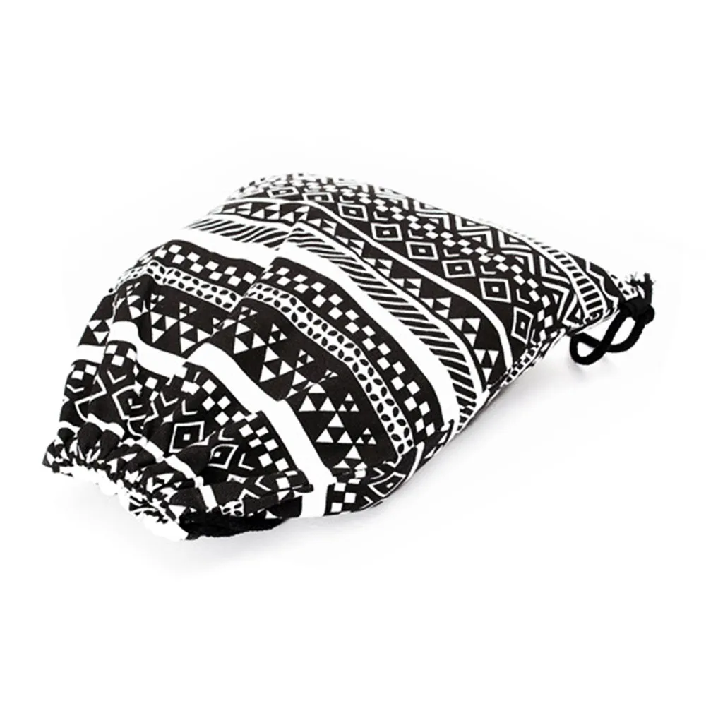 Миниатюрная сумка на шнурке с защитой от ветра в национальном стиле Холщовый ранец для хранения удобный