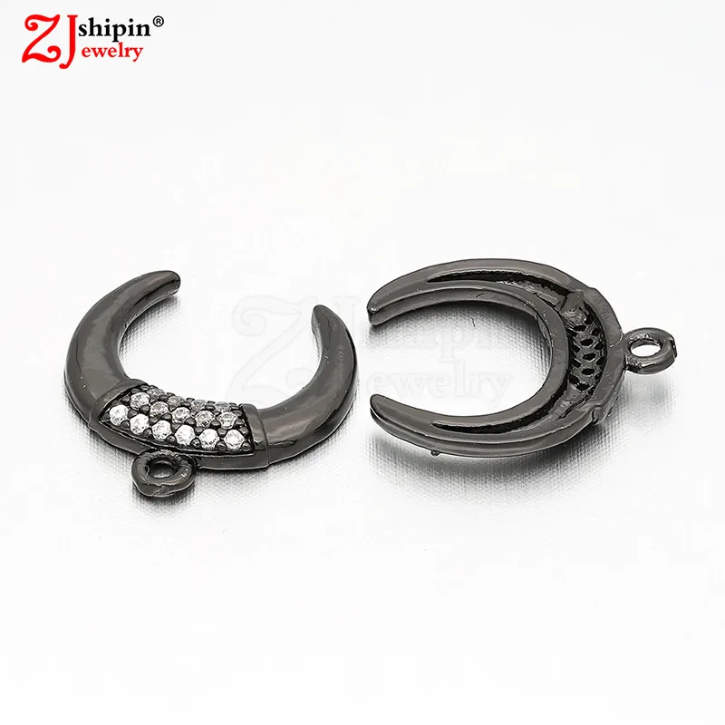 2018 кулон в форме рога с кубическим цирконием микро-инкрустированные ювелирные