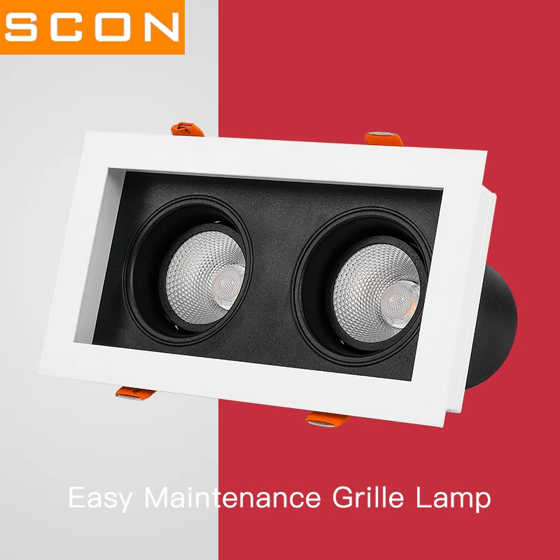 SCON LED 7 Вт/12 Вт с одной головкой встраиваемый потолочный COB вентилируемый