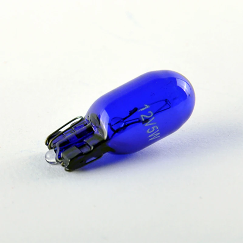 Flytop (10 шт./лот) 501 W5W XENON T10 натуральное голубое стекло 12V 5W W2.1x9.5d однонитевая супер