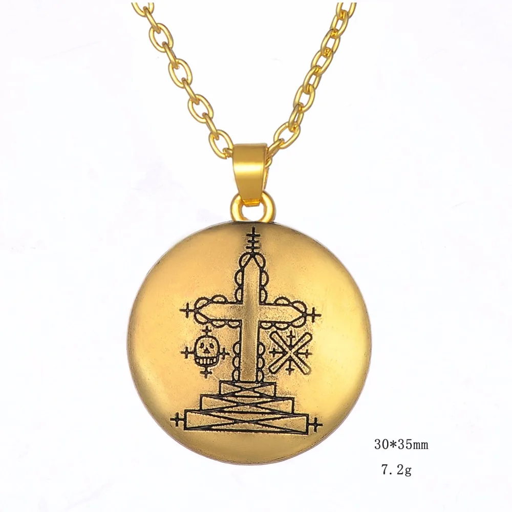 Fishhook Viking Papa Ghede Voodoo Loa Veve череп крест очарование ювелирные изделия амулет стимпанк