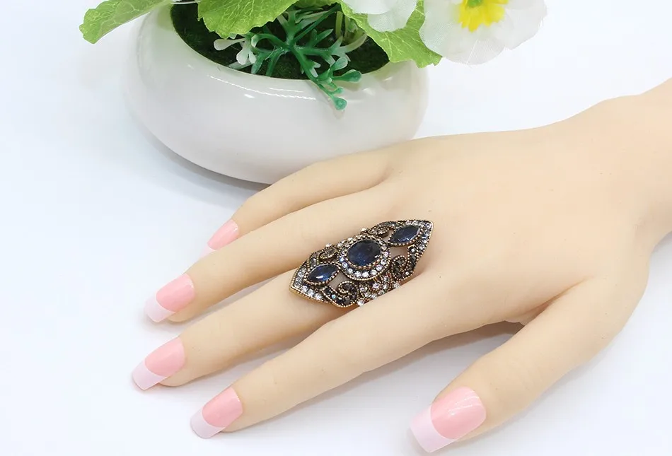 Винтажный турецкий Цветок Смола Ювелирные наборы длинный ожерелье серьги на