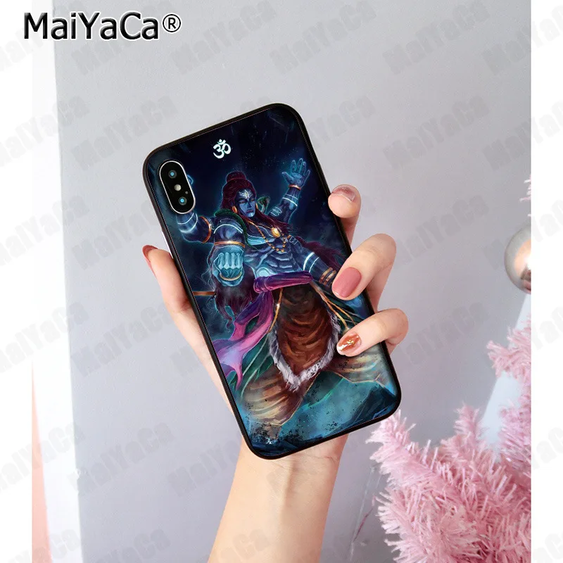 4 MaiYaCa Индия Mahakal Shiva DIY Роскошный Высокий протектор на конце чехол для iphone 11 pro 8 7 66S Plus 5S SE XR X XS MAX XR XS MAX - Цвет: 4