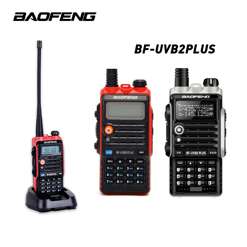 BaoFeng Bf Uvb2 плюс иди и болтай Walkie Talkie “иди светодиодный светильник 4800 мА/ч Батарея Cb