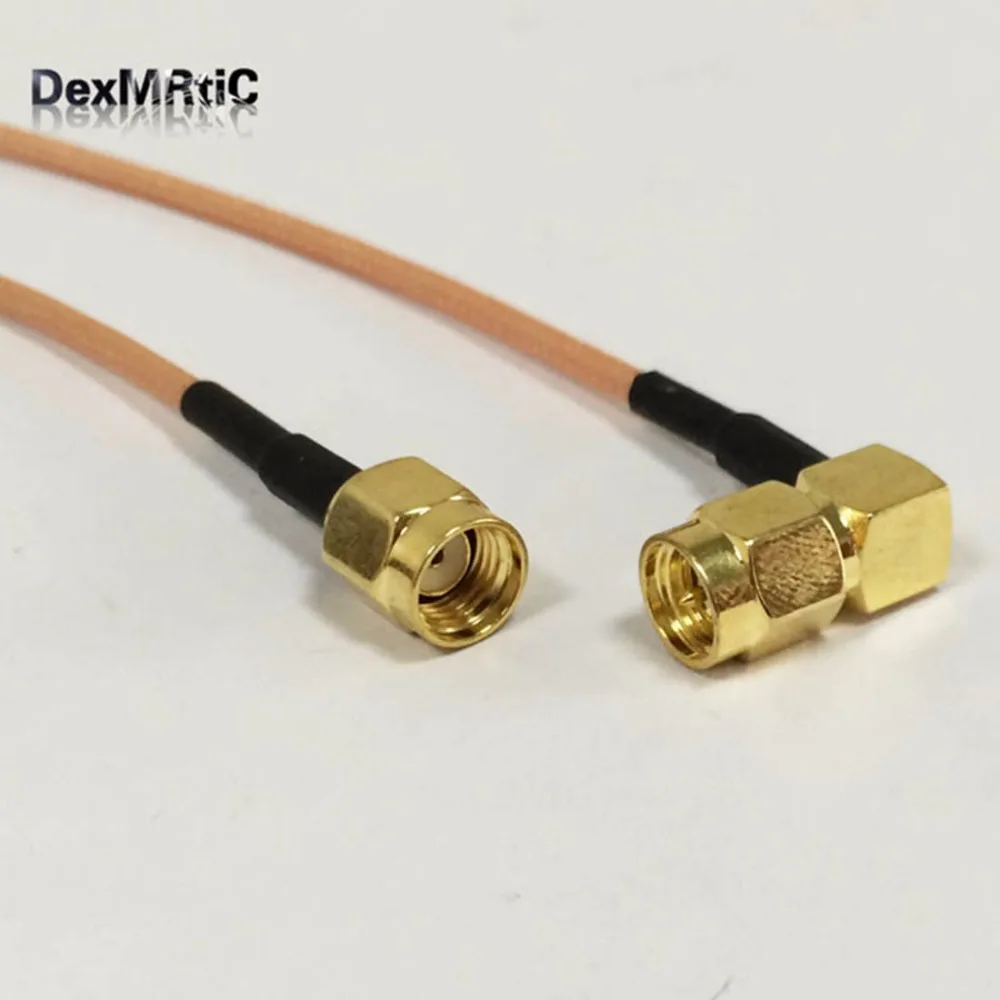RP SMA Штекерный переключатель прямоугольный Кабельный адаптер RG316 15 см для Wi Fi
