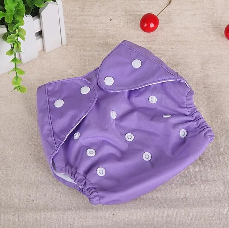 Purple Лидер продаж, 1 шт., многоразовые детские подгузники для младенцев, мягкие чехлы, моющиеся, свободный размер, регулируемый, Fraldas, зимняя, летняя версия - Color: Purple